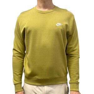NWT Nike Men’s Crewneck Sweatshirt Color Olive Pullover Logo Long Sleeve Size S
